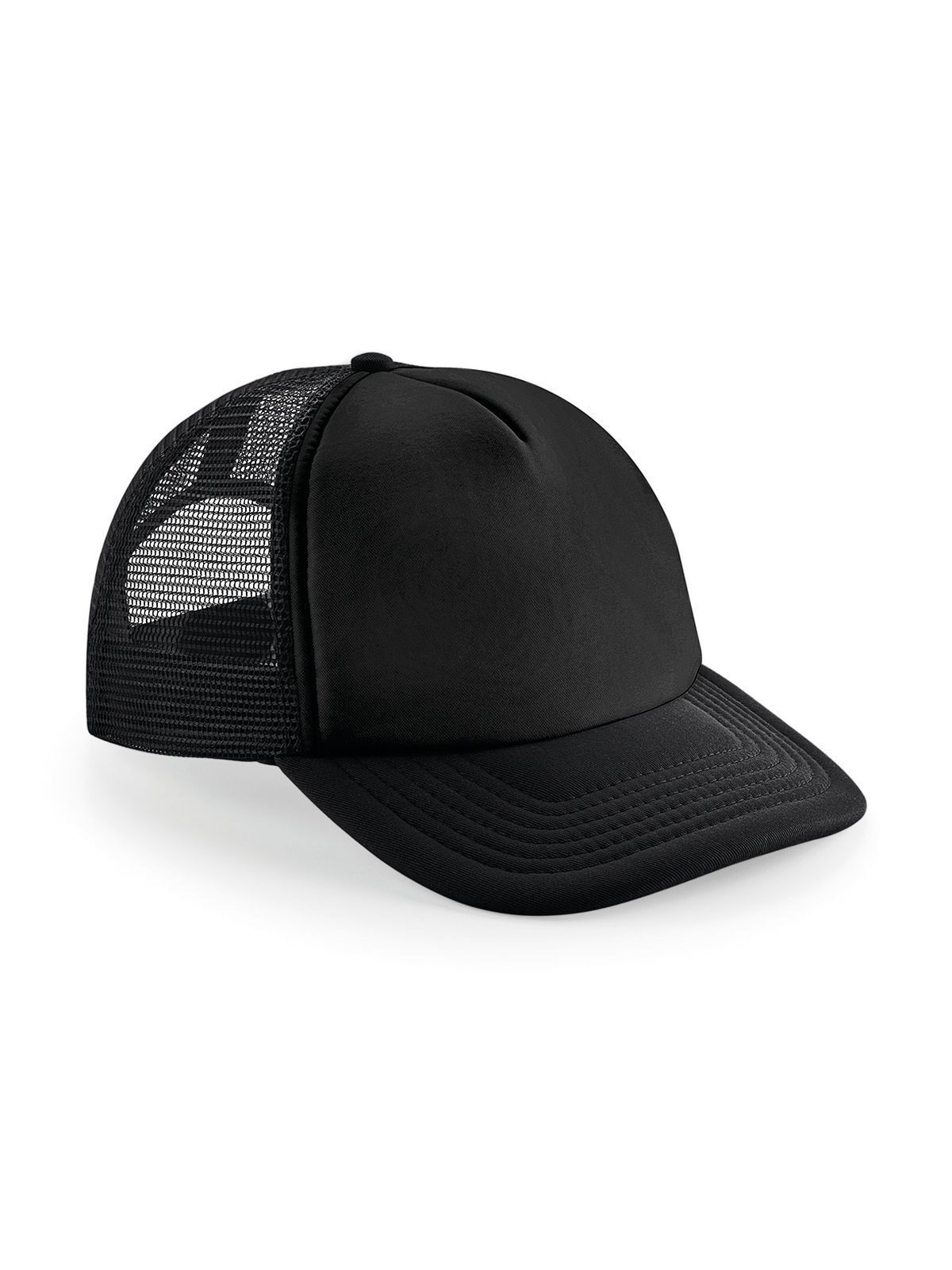 Vintage Snapback Trucker Cap - Black/black