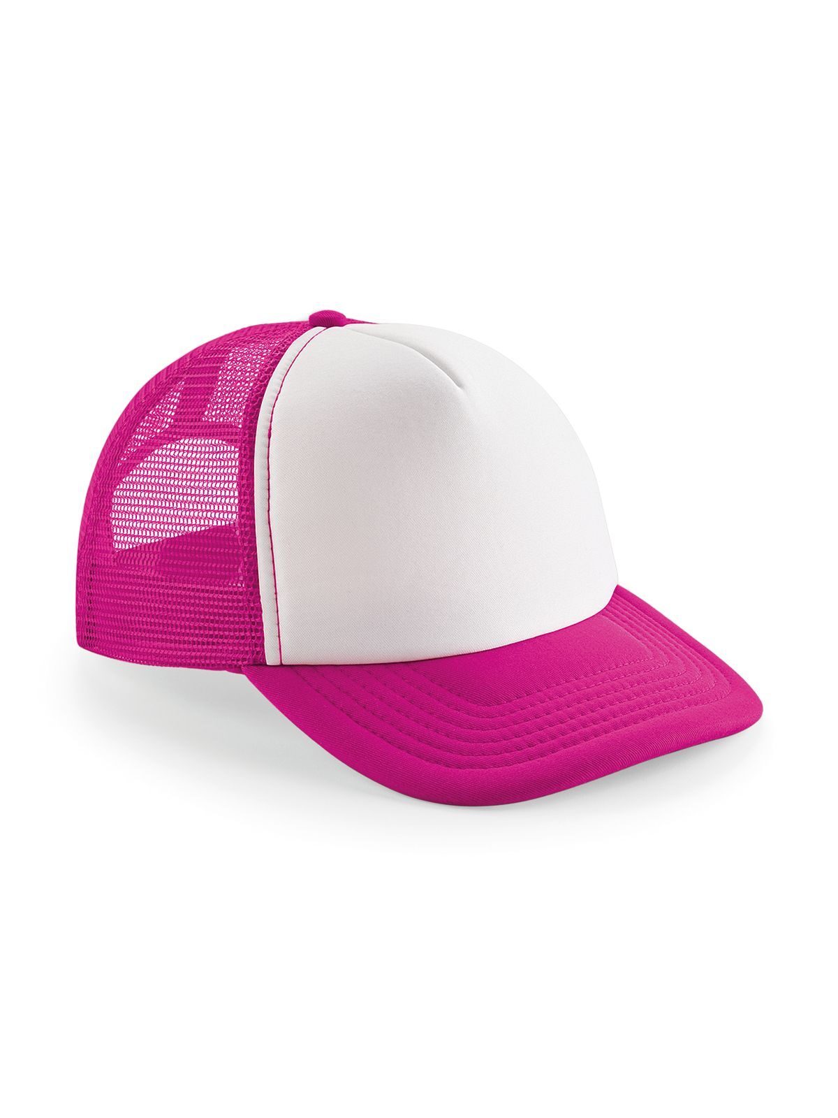Vintage Snapback Trucker Cap - Fuchsia/white