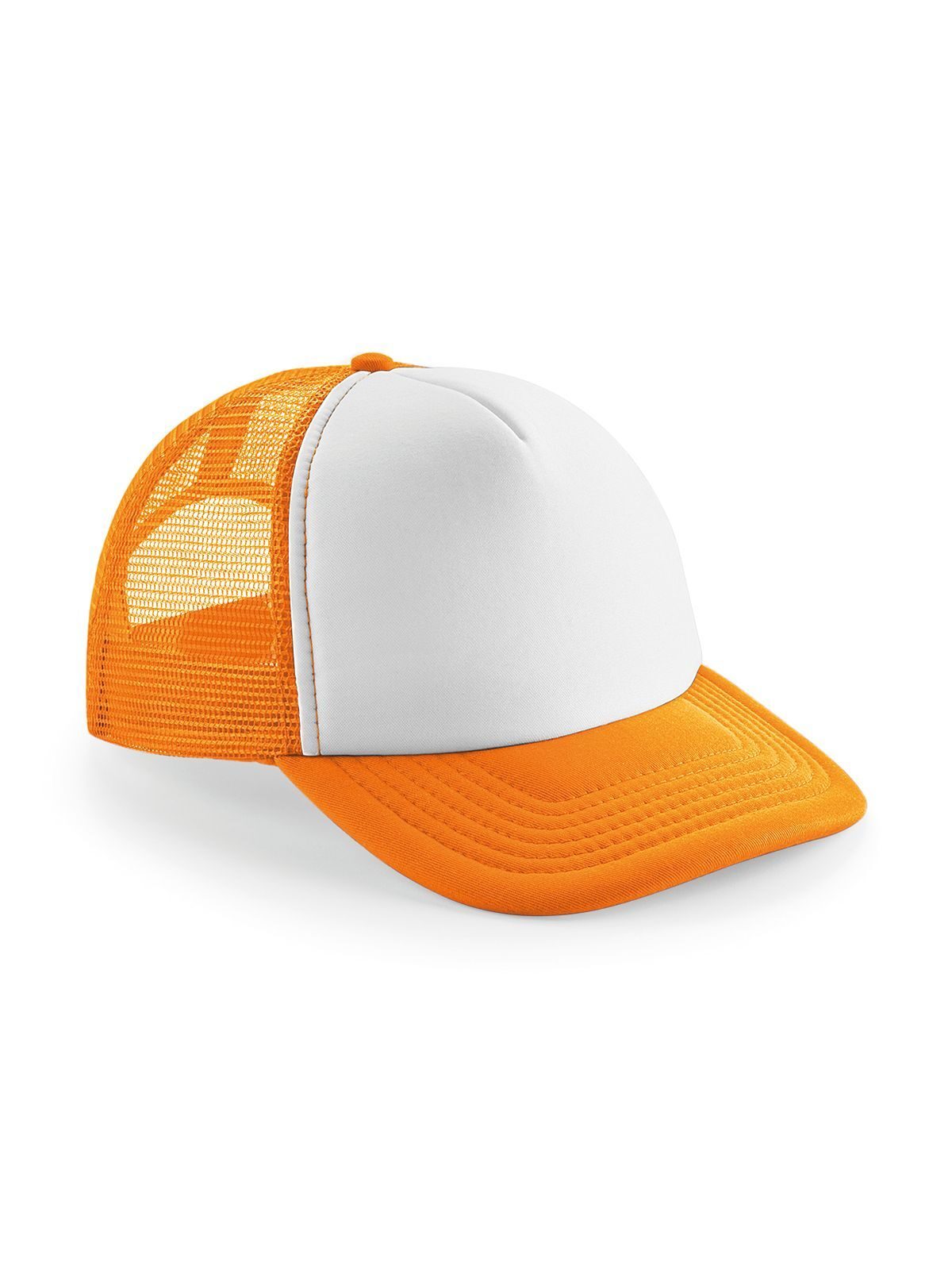 Vintage Snapback Trucker Cap - Orange/white