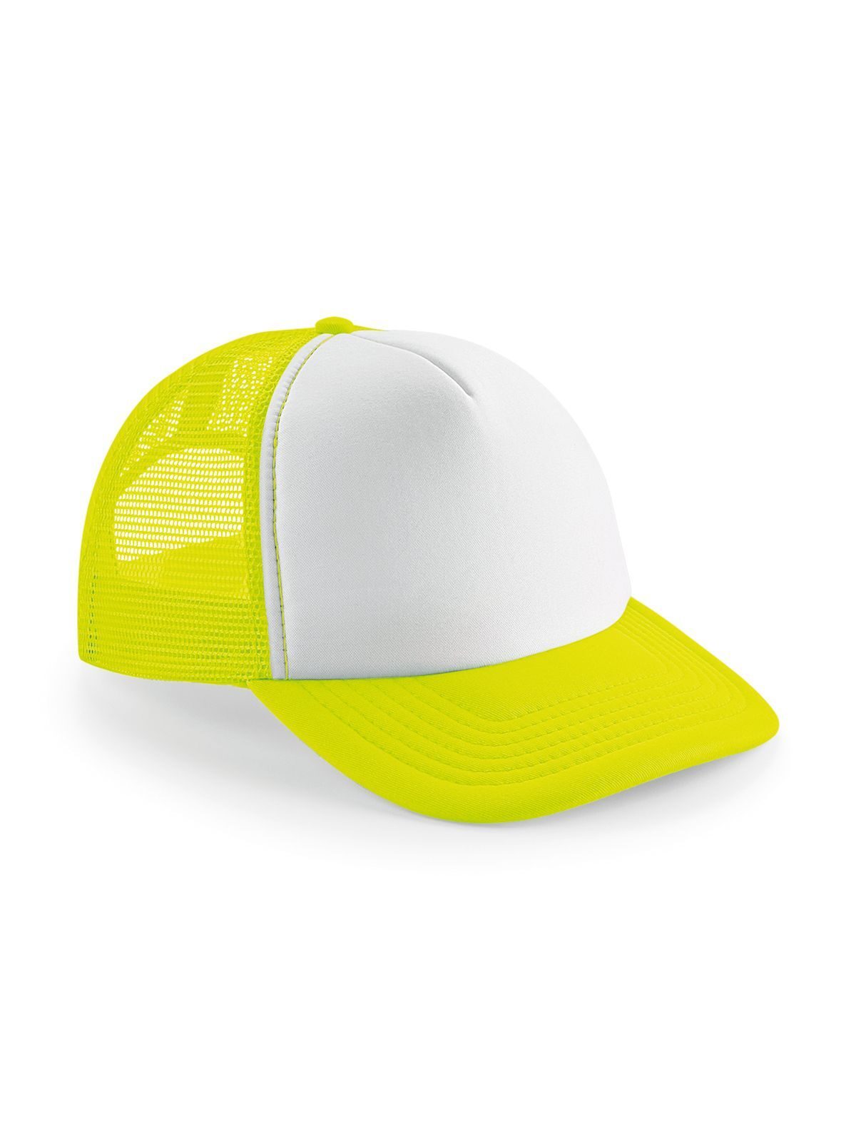 Vintage Snapback Trucker Cap - Fluorescent Yellow/White