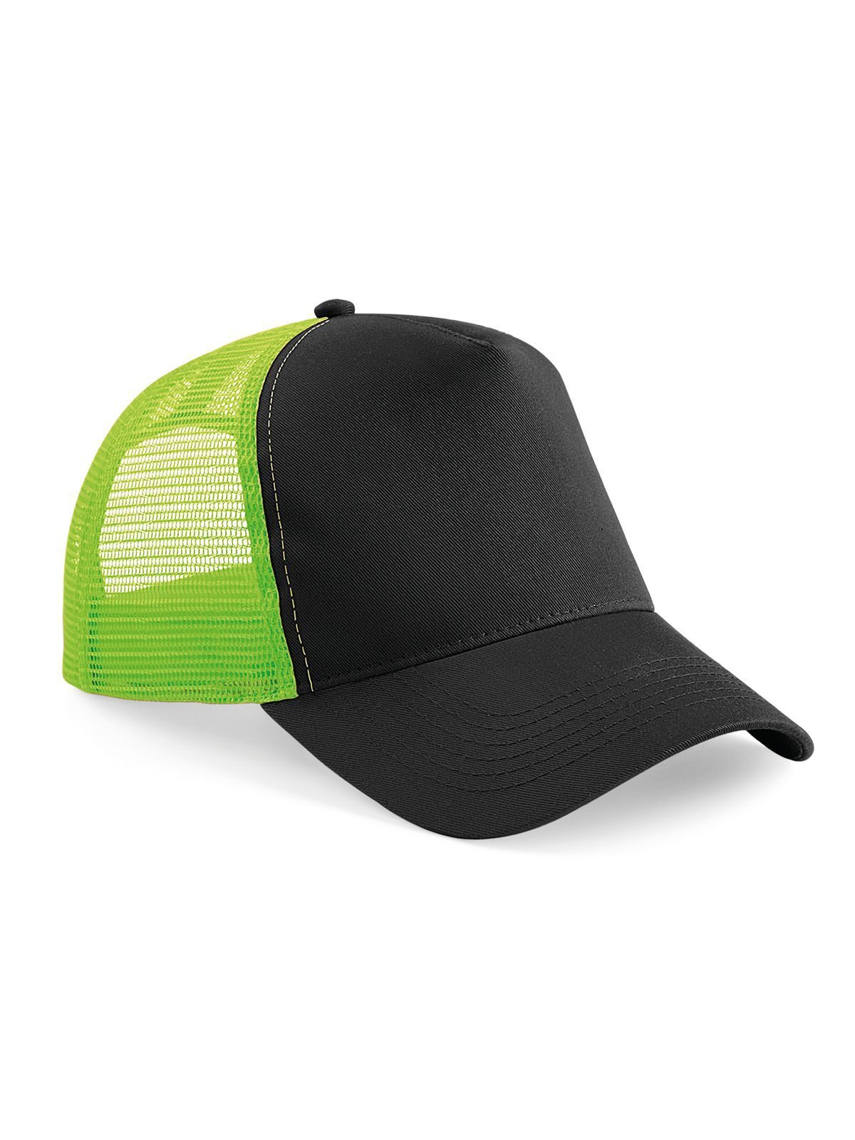 Snapback Trucker - Black/lime green