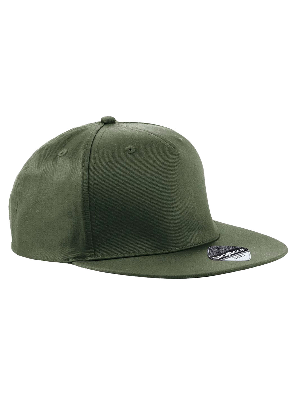 5 Panel Snapback Rapper Cap - olive green