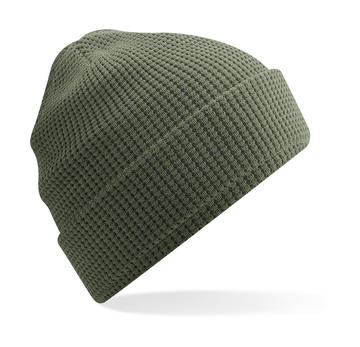 Organic Cotton Waffle Beanie - OLIVE