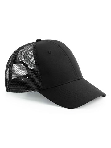 Recycled Urbanwear 6 Panel Snapback Trucker - BLACK