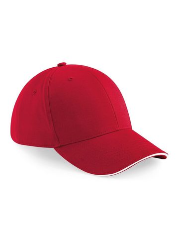 Athleisure 6 Panel Cap - CLASSIC RED-WHITE