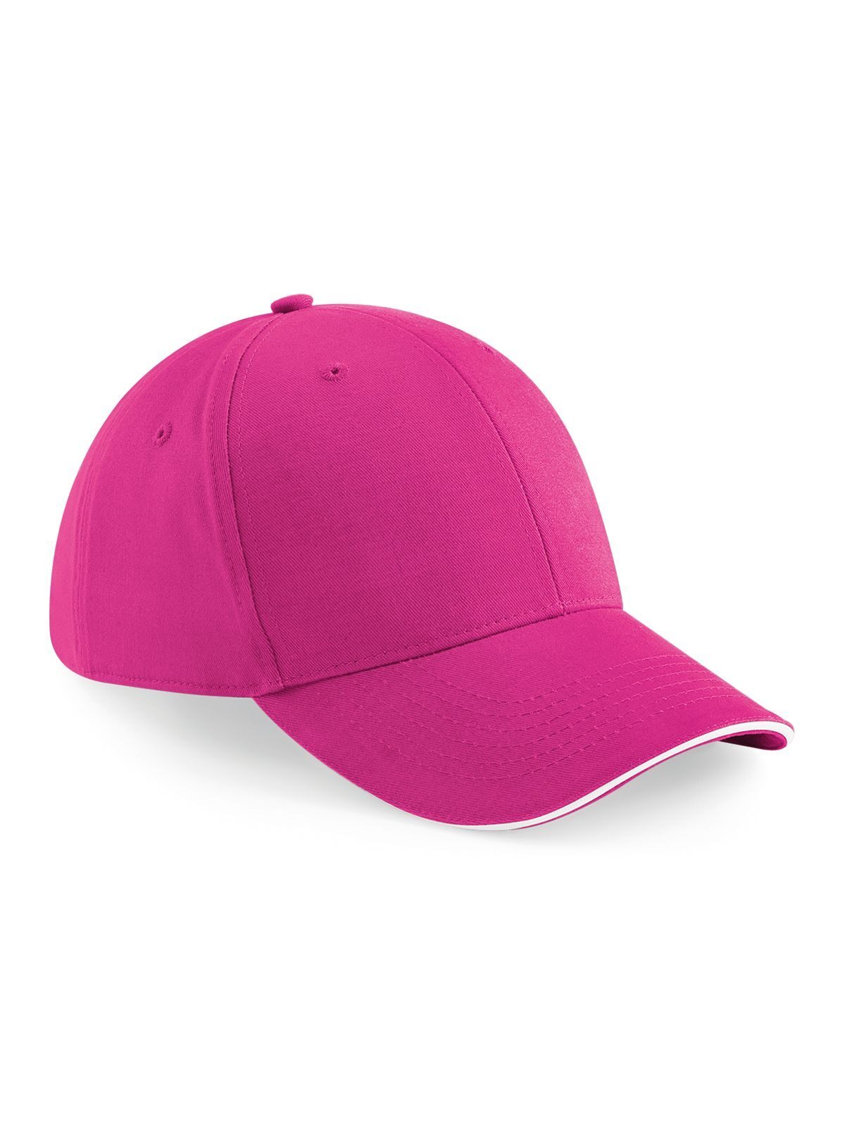 Athleisure 6 Panel Cap - Fuchsia/white