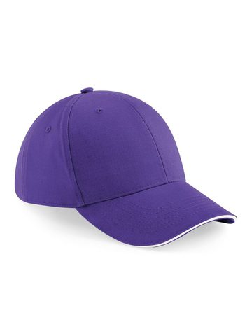 Athleisure 6 Panel Cap - PURPLE-WHITE