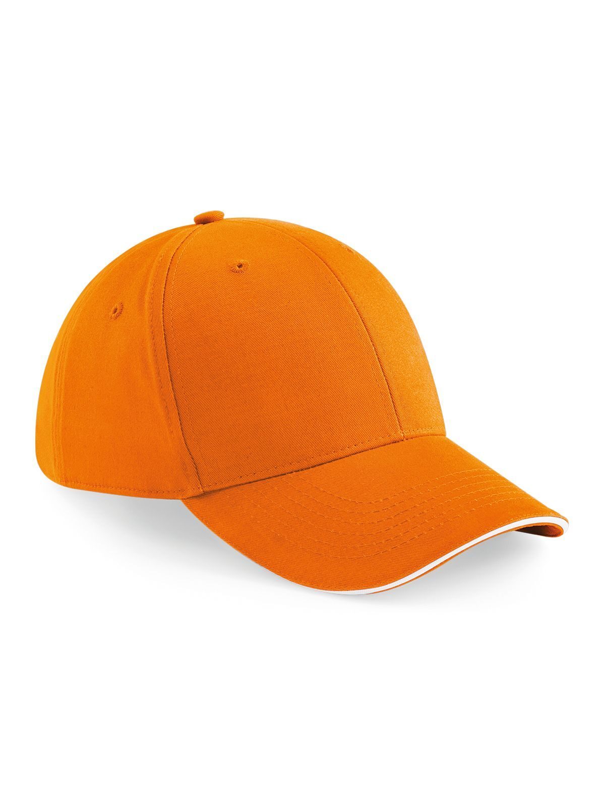 Athleisure 6 Panel Cap - Orange/white