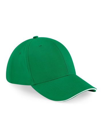 Athleisure 6 Panel Cap - KELLY GREEN-WHITE