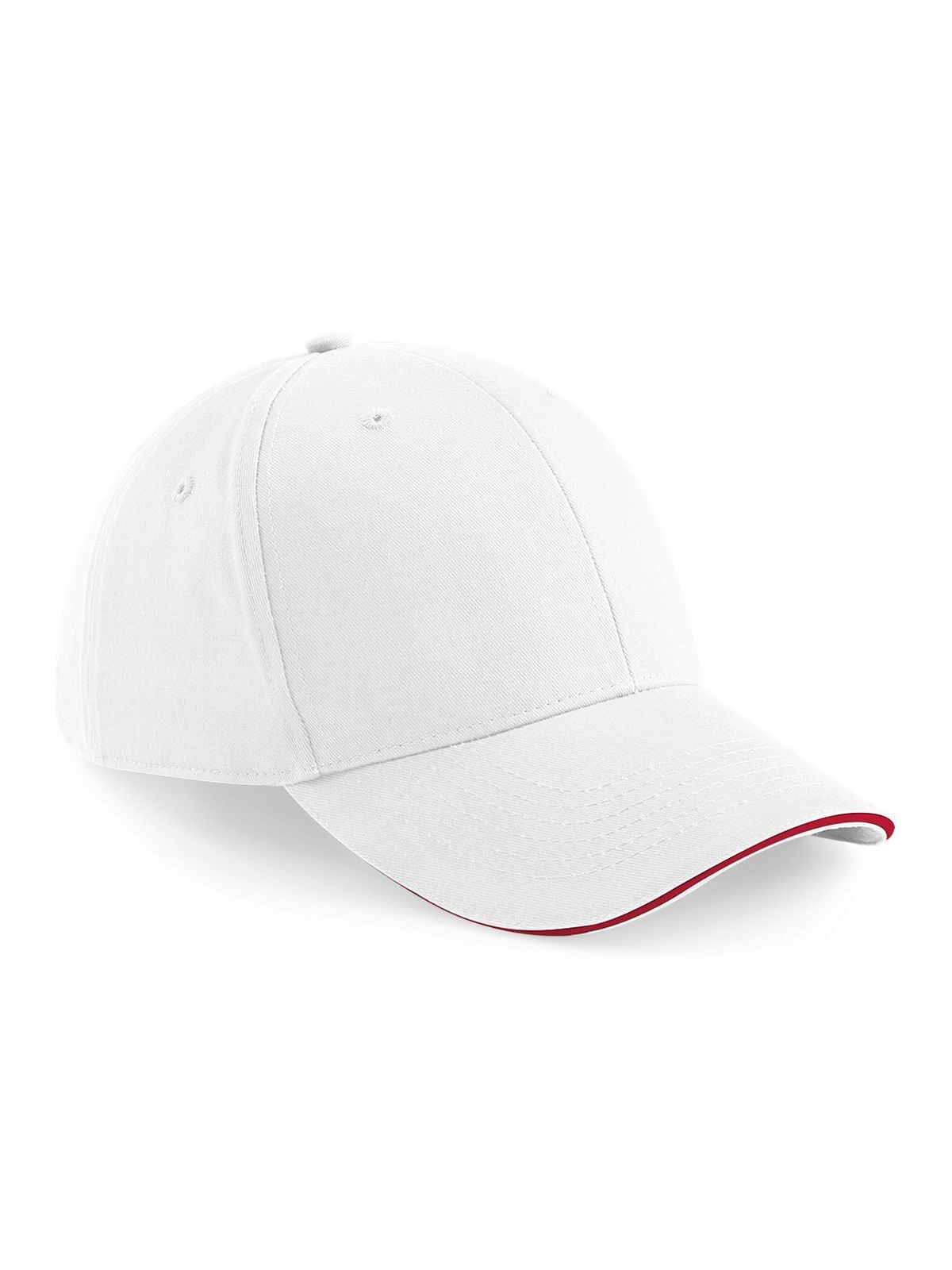 Athleisure 6 Panel Cap - White/classic red