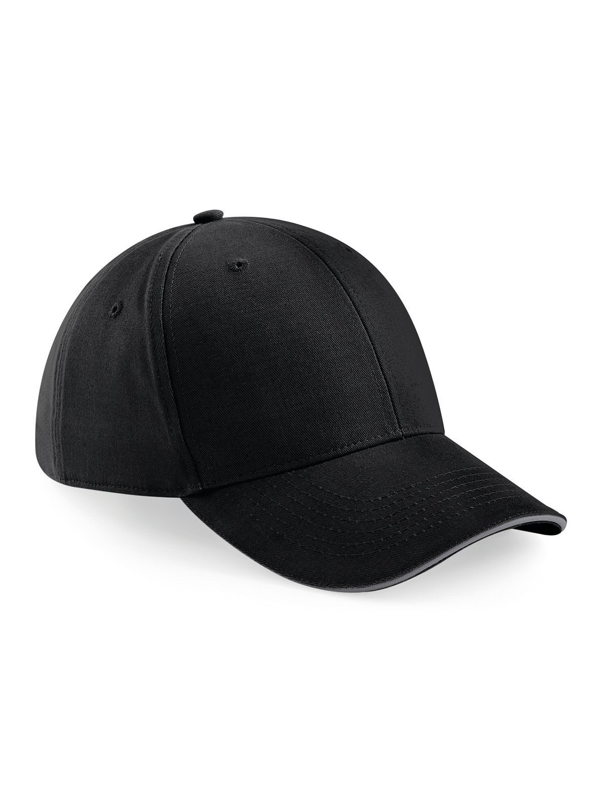 Athleisure 6 Panel Cap - Black Graphite Grey
