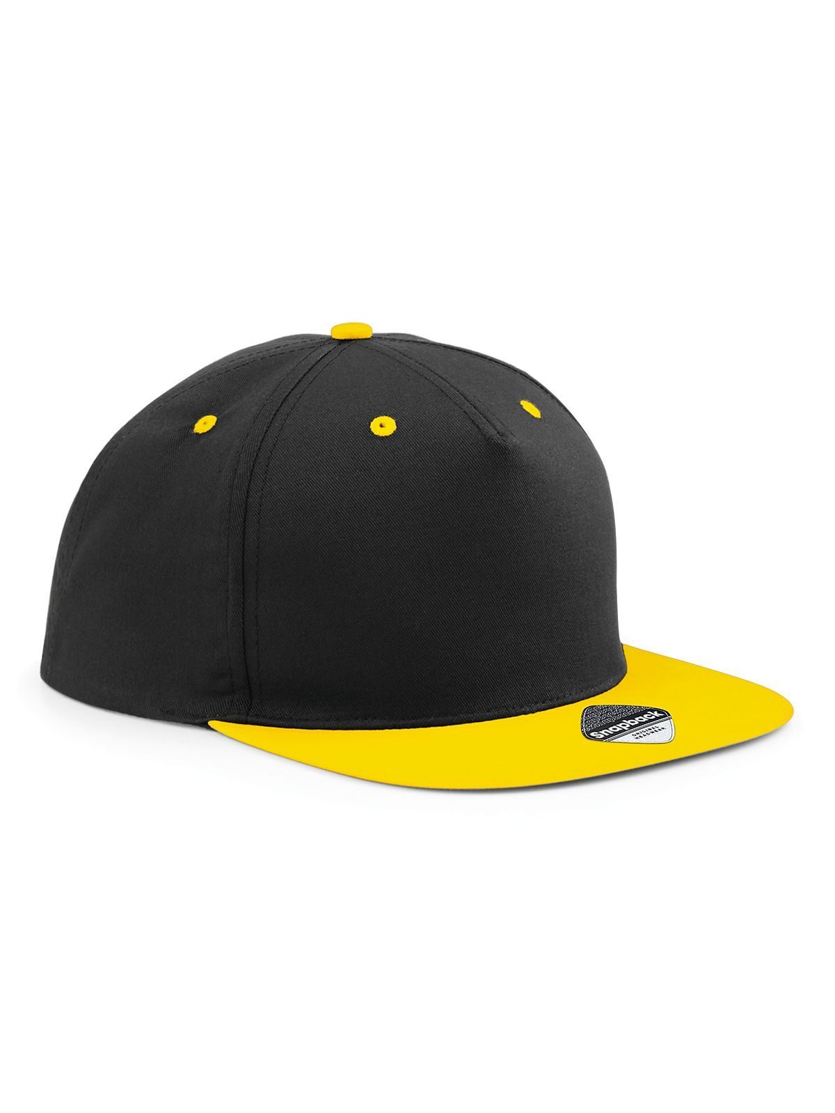 5 Panel Contrast Snapback - Black/yellow