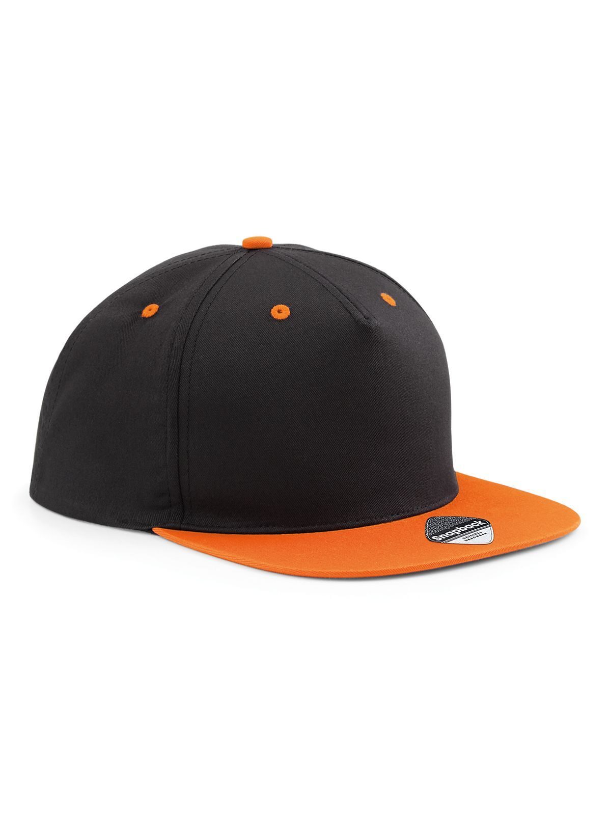 5 Panel Contrast Snapback - Black/orange