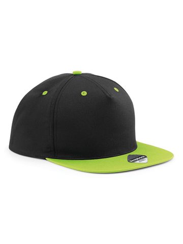 5 Panel Contrast Snapback - BLACK-LIME GREEN