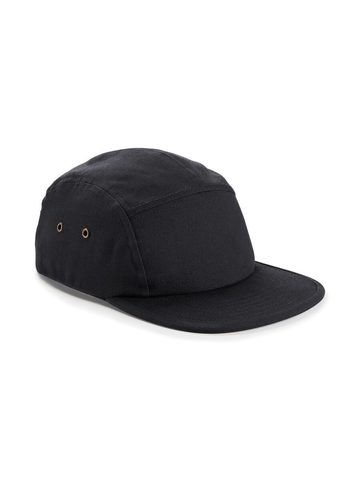 Canvas 5 Panel Cap - BLACK