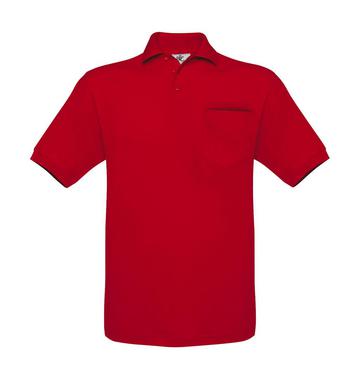 Polo Safran con tasca Safran Pocket - 004 - Red
