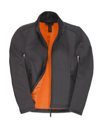 Giacca donna Softshell ID701/women - 170 - DARK GREY-NEON ORANGE
