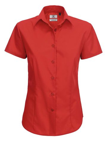 Camicia donna popeline maniche corte Smart SSL - 371 - Deep Red
