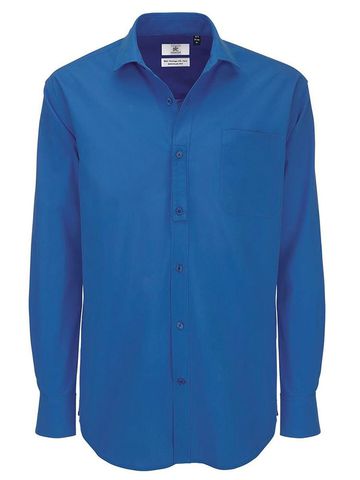 Camicia Heritage LSL/men Poplin Shirt - 455 - Blue Chip