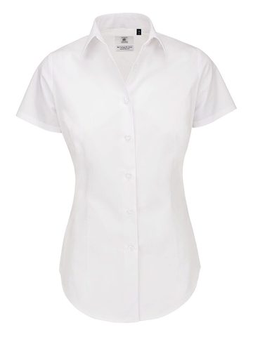 Camicia donna popeline maniche corte Heritage - 001 - White