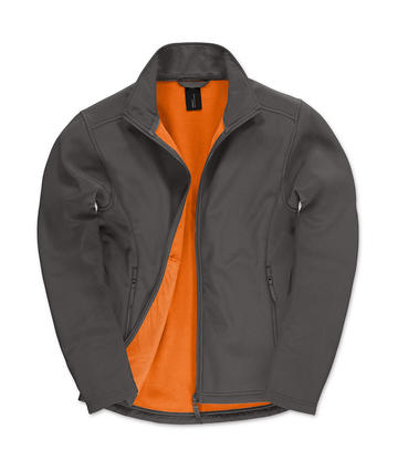Giacca Softshell ID701 - 170 - DARK GREY-NEON ORANGE