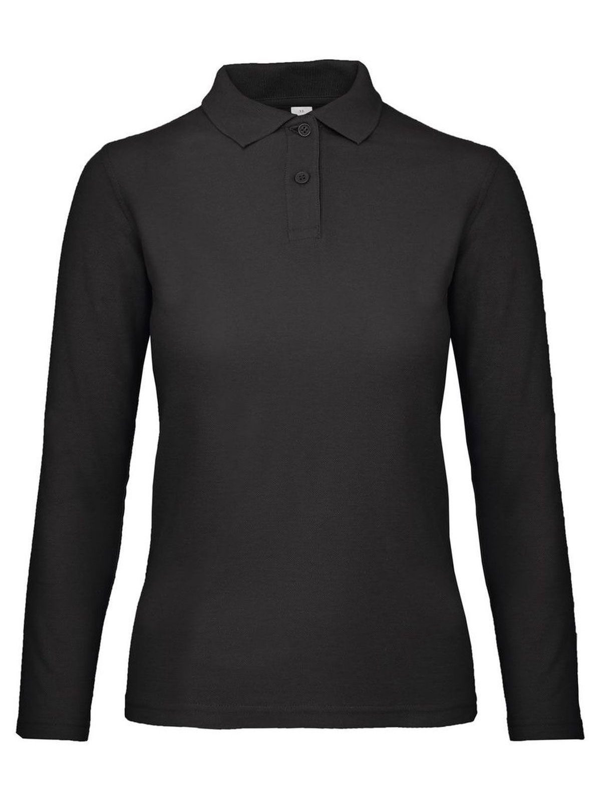 Women´s Long Sleeve Polo ID.001 - 002 - Black