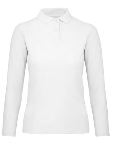 Polo donna maniche lunghe ID 001 - 001 - White