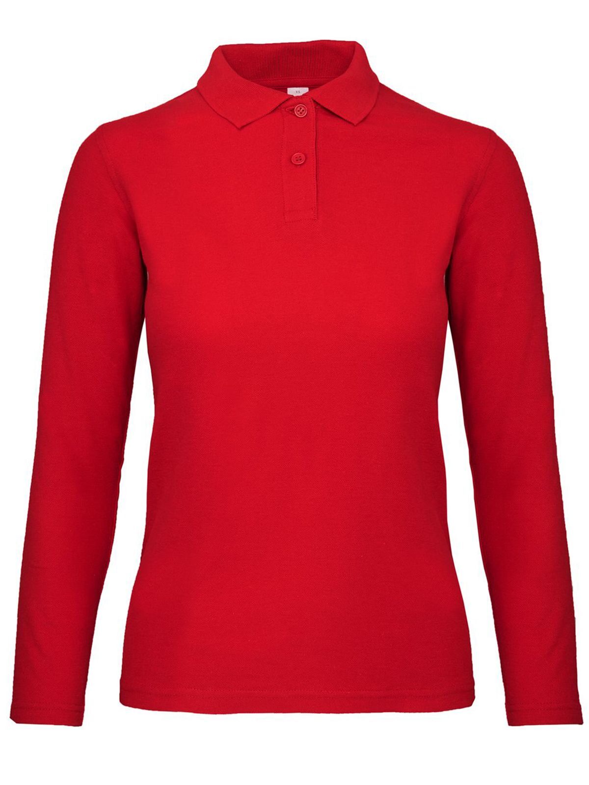 Women´s Long Sleeve Polo ID.001 - 004 - Red