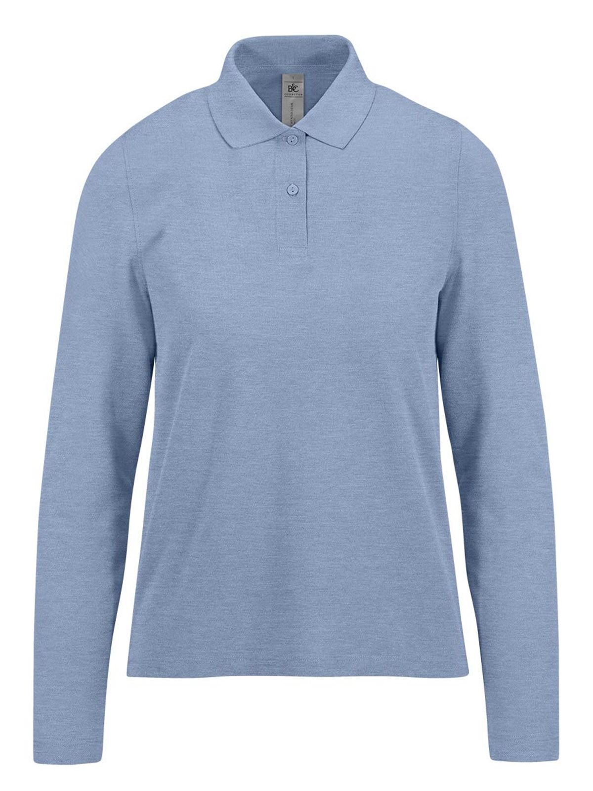 My Polo 210 Long Sleeve /Women - HB609 - Heather Blue
