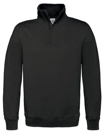 Basic ID004 Zip Neck 1/4 - 002 - Black