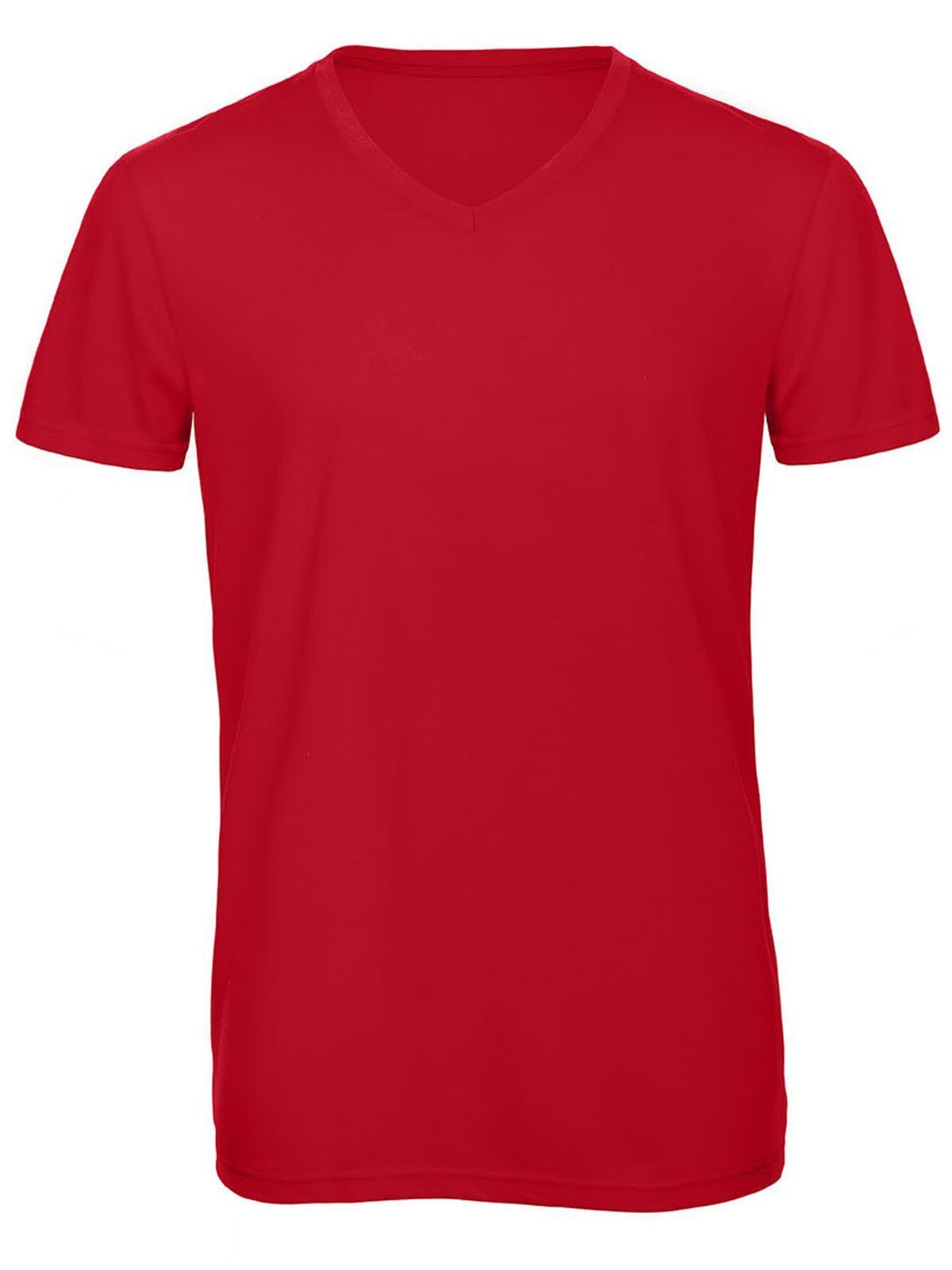 Men´s V-Neck Triblend T-Shirt - 004 - Red
