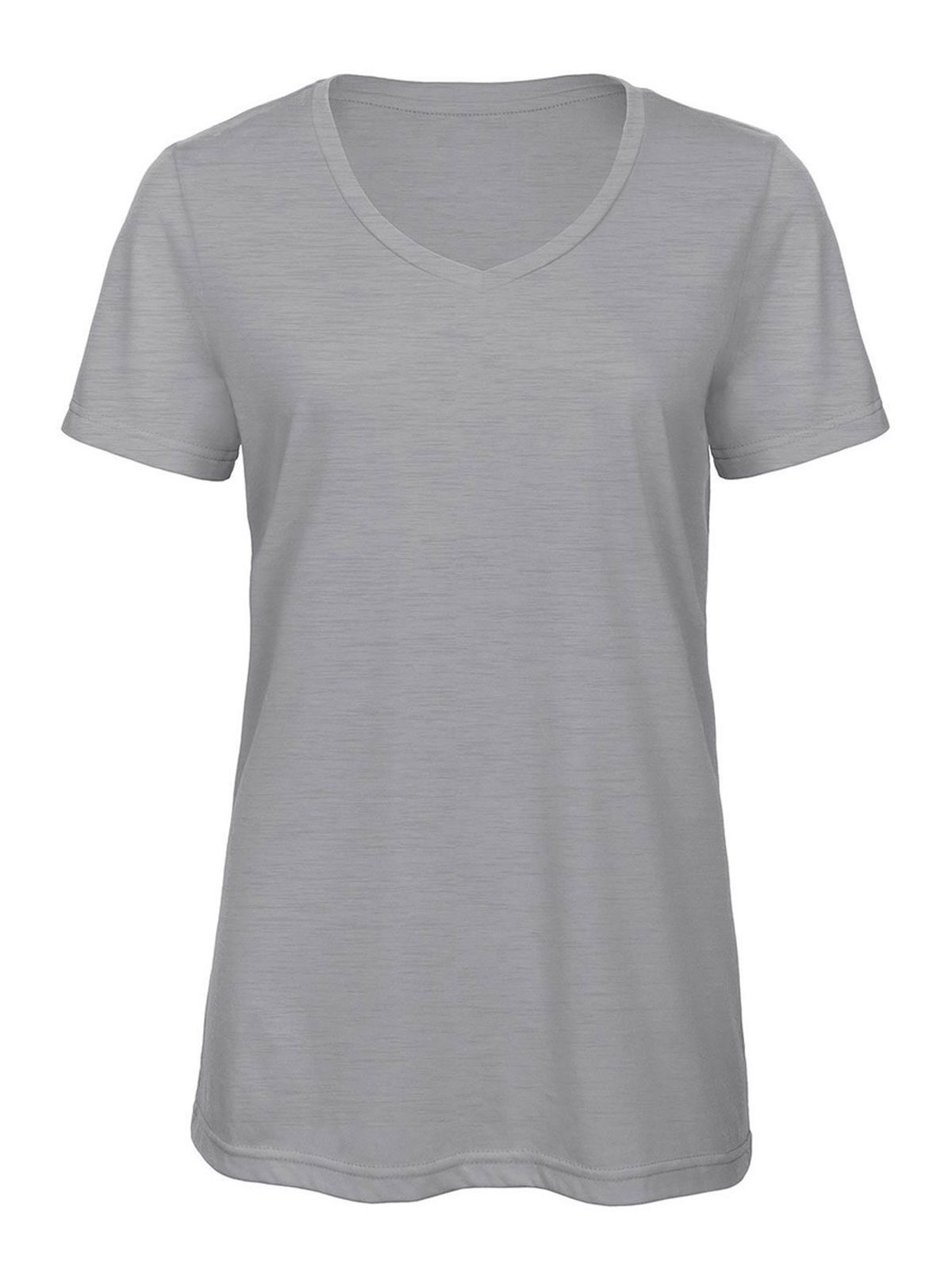 Women´s V-Neck Triblend T-Shirt - HL613 - Heather Light Grey