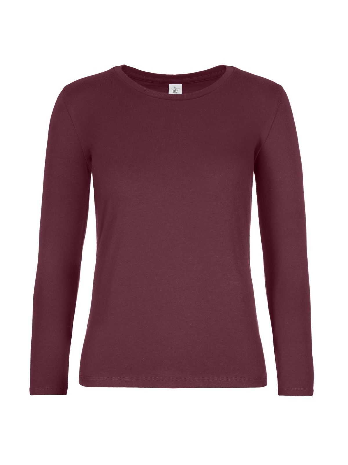 Women´s T-Shirt #E190 Long Sleeve - BU370 - Burgundy