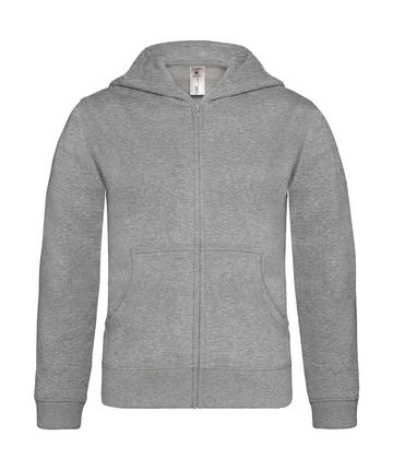 Hooded Full Zip Kids - 610 - Heather Grey