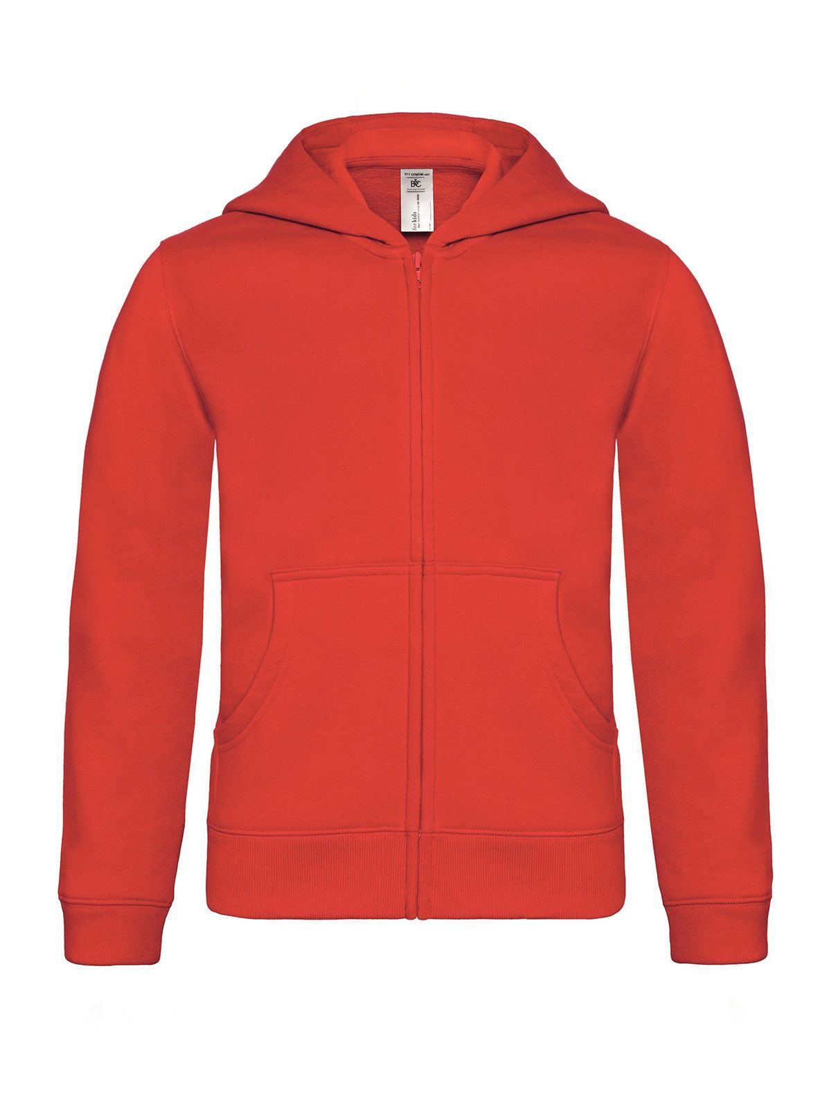 Kids´ Hooded Full Zip Sweat - 004 - Red