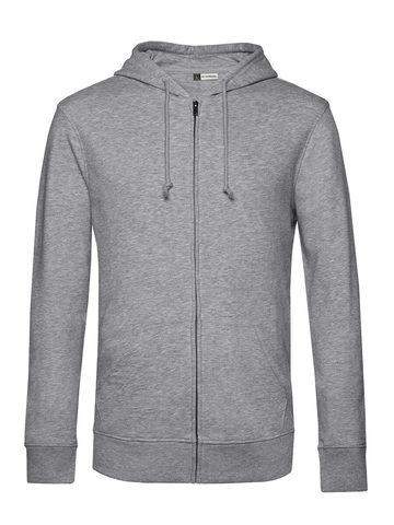 Organic inspire Zipped Hood - 610 - Heather Grey