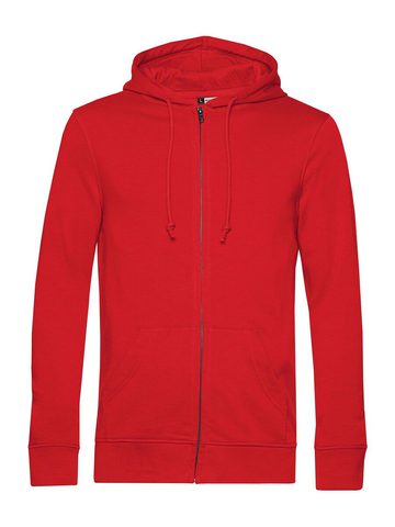 Organic inspire Zipped Hood - 004 - Red