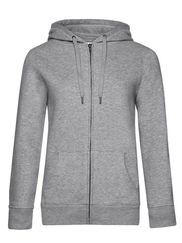 QUEEN Zipped Hood - 610 - Heather Grey