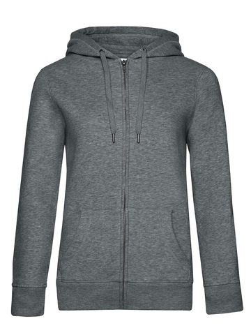 QUEEN Zipped Hood - HM623 - Heather Mid Grey