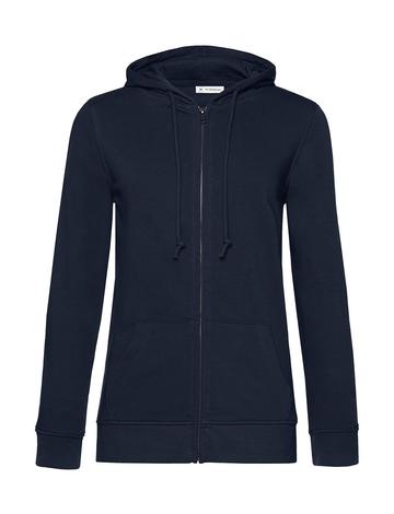 Organic Zipped Hood /women - 006 - Blue Navy