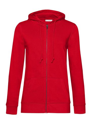 Organic Zipped Hood /women - 004 - Red