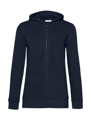 Organic Zipped Hood /women - UN006 - NAVY BLUE