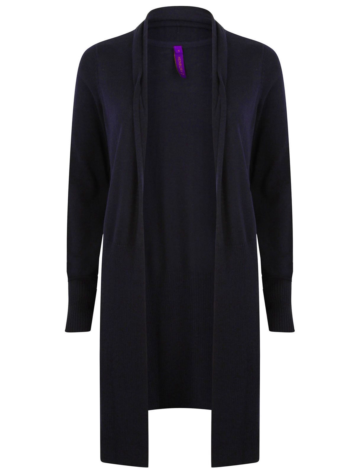 Ladies´ Longline Open Cardigan - NAV - navy