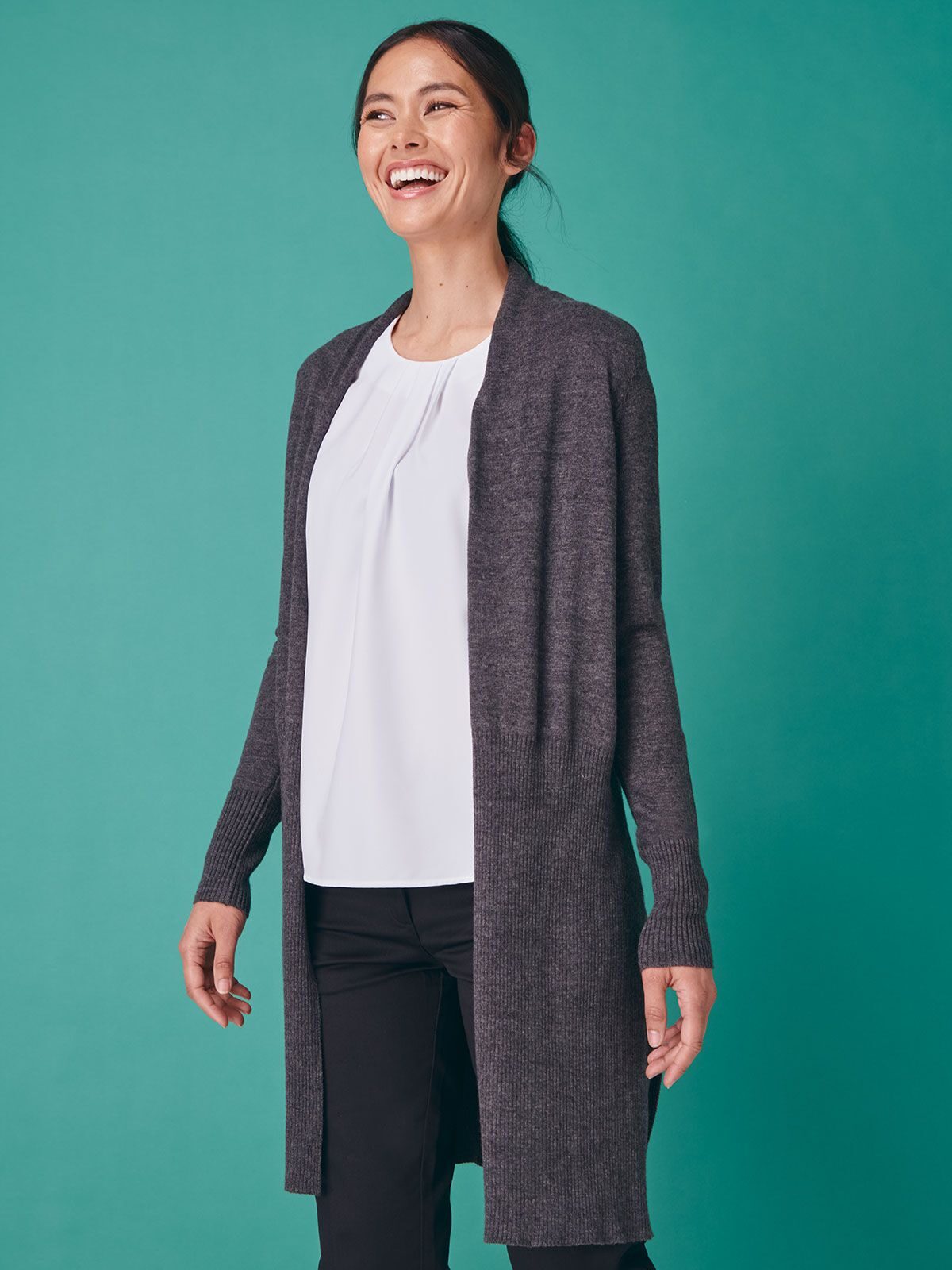 Ladies´ Longline Open Cardigan