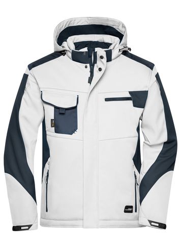 Craftsmen Softshell Jacket - WHCB - WHITE-CARBON