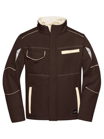 Workwear Softshell Jacket-Level 2 - BRSTO - BROWN-STONE