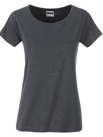 Ladies 'Basic-T - BLHEA - Black heather