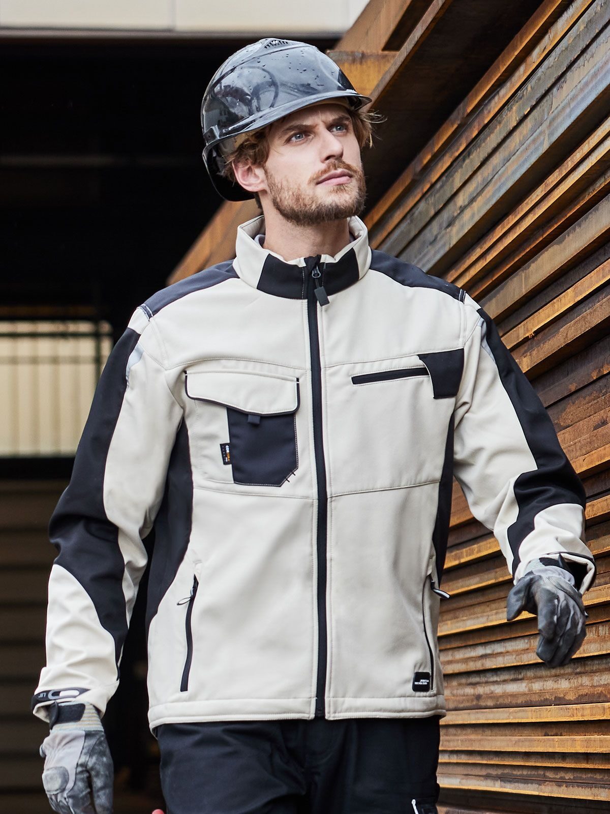 Workwear Softshell Jacket -STRONG- - RYOW - Royal - off-white
