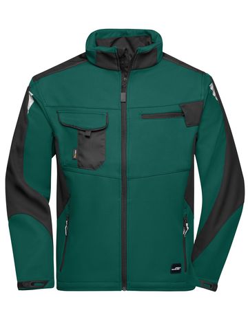 Workwear Softshell Jacket -STRONG- - DGRBL - DARK-GREEN-BLACK
