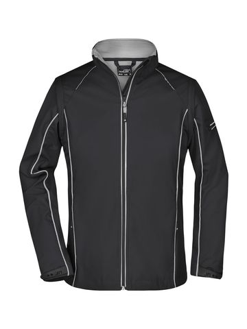 Ladies' Zip-Off Softshell Jacket - BLSI - BLACK - SILVER